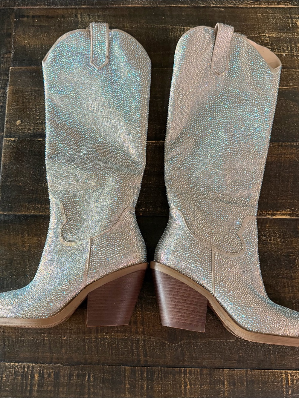 Sparkling Iridescent Western Cowgirl Boots - Women